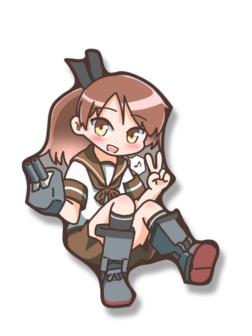 やったー!敷波ちゃん可愛く描けた!