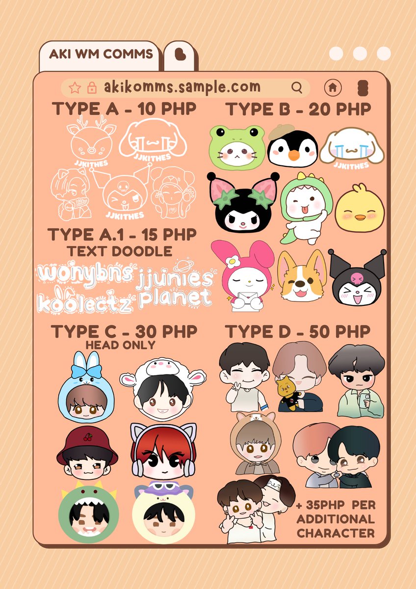 koolectz's tweet photo. #akikomms : BATCH 39 .ᐟ

aki digital art watermark commission ! ༊*·˚ 

– 10 slots only 
– dm to avail a slot
– working hours: 1 - 8 days
– can also do thank you card, box seal sticker, wishlist, layout, icon
– read t &amp; c

# wts lfb wm comms bns digi lf client chibi text doodles https://t.co/OdNJQmyivo
