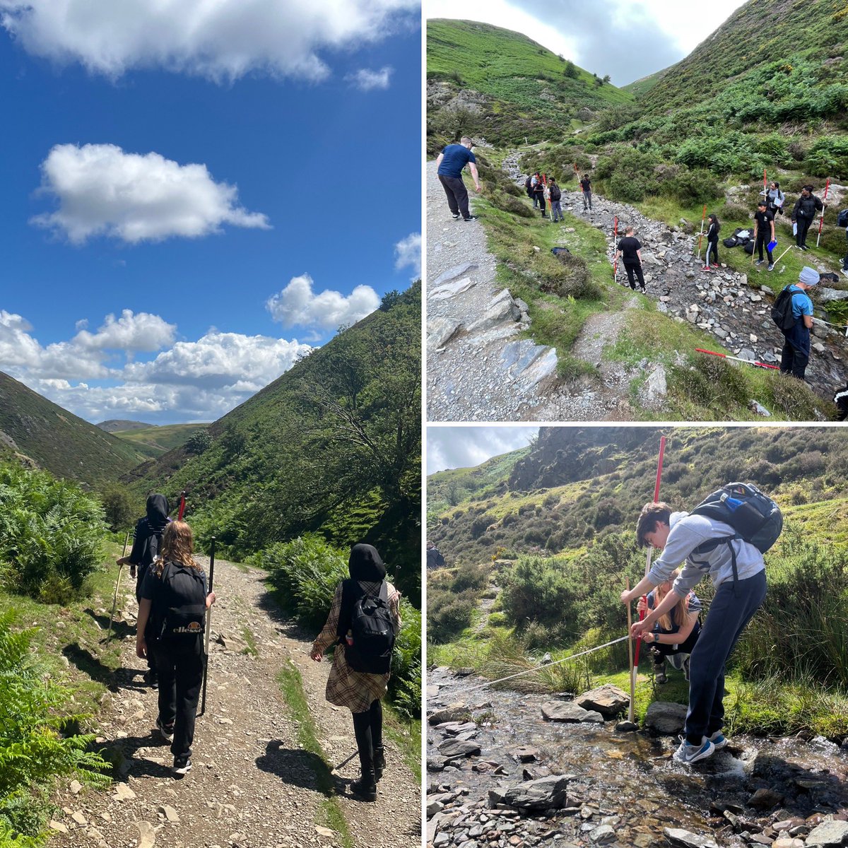 BHallAcademy's tweet image. The Year 10 Geographers have had a fantastic day investigating river cross profile changes and the impacts of tourism at Carding Mill Valley! #proud #supercurricular