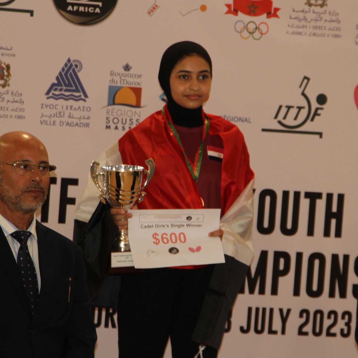 ITTFAfrica's tweet image. 2022 🤝🏿 2023.

Never change ELBASOUMY Habiba. 

#BackToBackchamp #ittfaychamps23