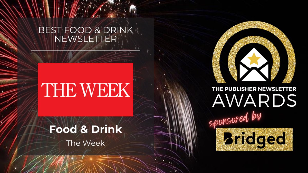 Congrats to @TheWeekUK for taking home the award for Best Food & Drink Newsletter! #pubnewsletters