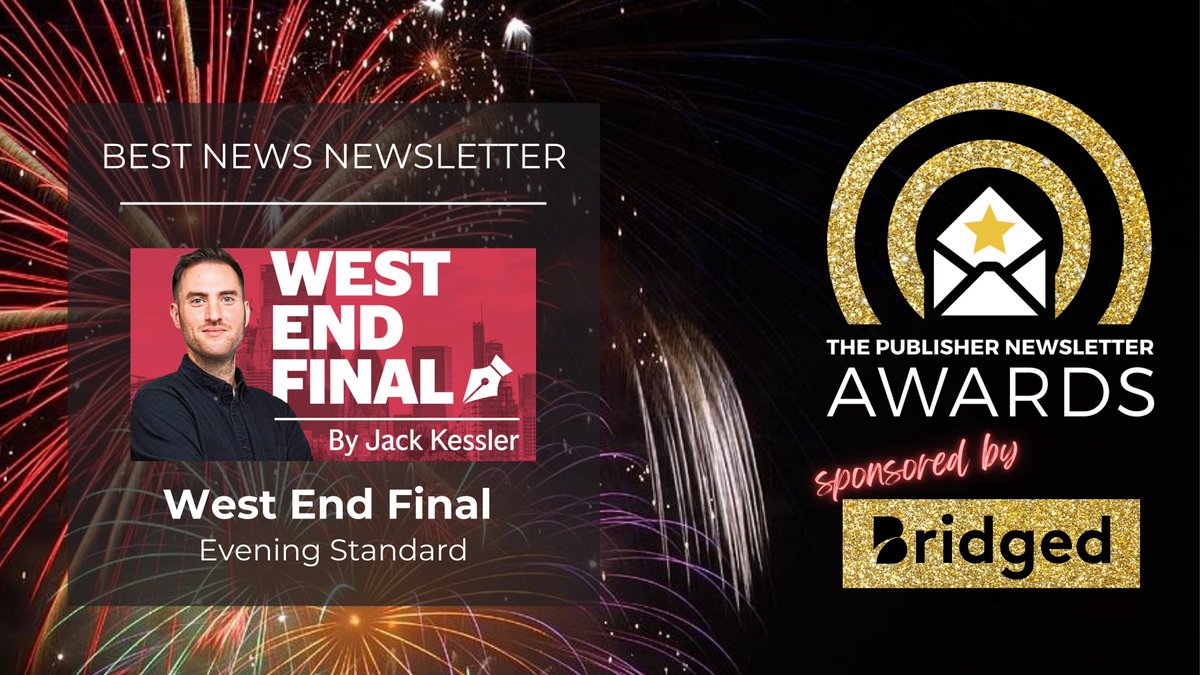 The winner for Best News Newsletter goes to... West End Final from @EveningStandard ! #pubnewsletters
