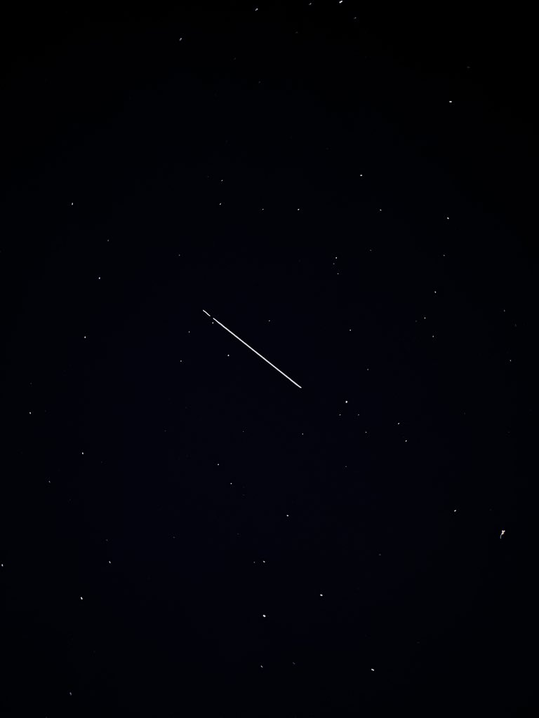I figured it out. I just took a photograph of a Starlink satellite. <a href="/elonmusk/">Elon Musk</a>