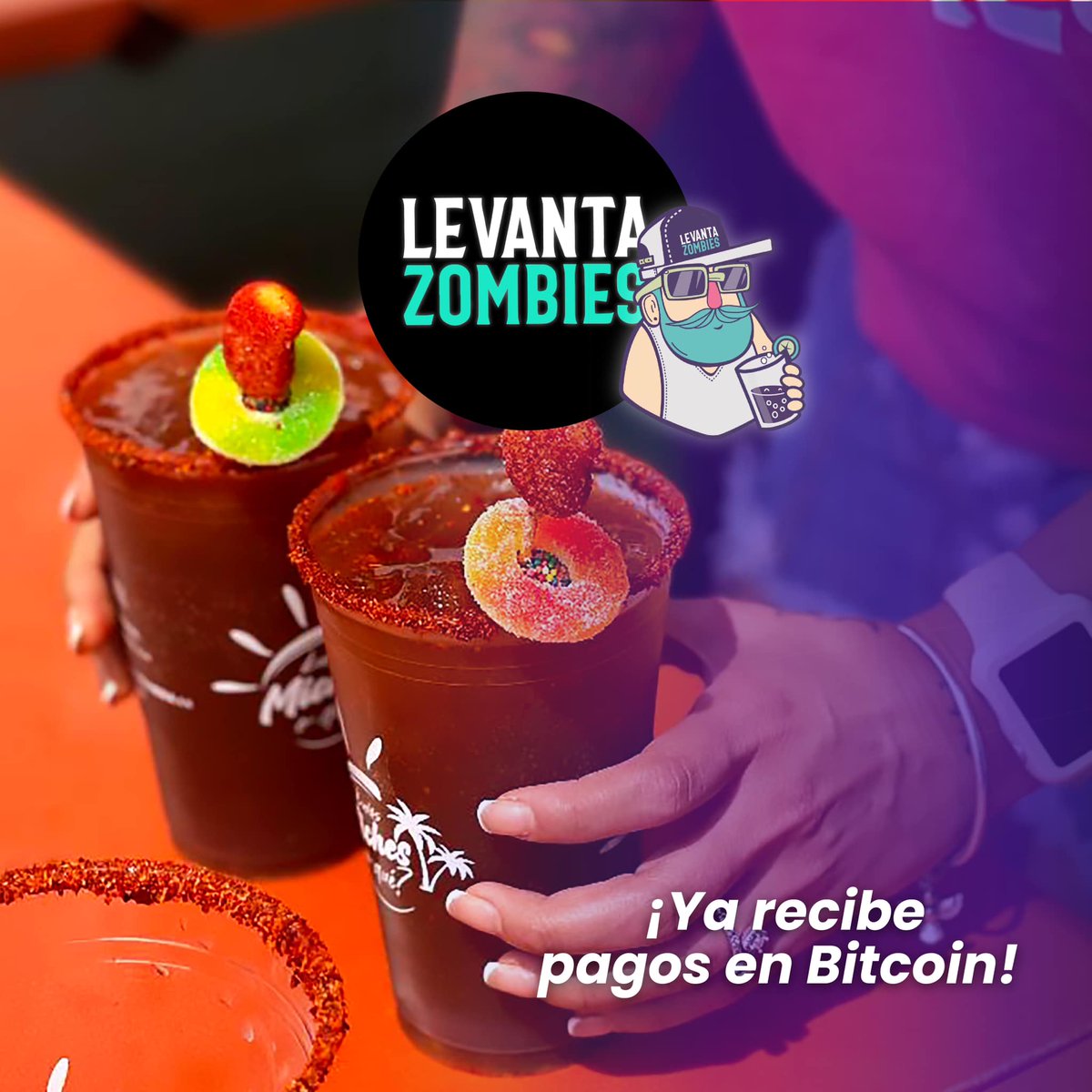 coincaex's tweet photo. ¡Atención amantes de Bitcoin y las micheladas! 🍻🚀 Estamos emocionados de anunciar que ahora Levanta Zombies se suma a nosotros y ahora recibe pagos en Bitcoin. ¡Ven y únete a la revolución Bitcoin en Levanta Zombies! 🧟♂️🍺
#Bitcoin #Micheladas #Bitpos #LevantaZombies #Coincaex https://t.co/u3VjdiUofe