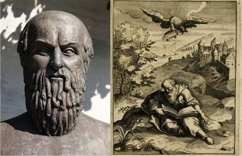 MorbidKnowledge's tweet image. In 455 BC, Aeschylus, known as the Father of Greek Tragedy, supposedly died in a very unexpected way. He was killed by a tortoise which was dropped from the air by an eagle. It's believed the eagle mistook his bald head for a rock suitable for the shattering of the tortoise's…