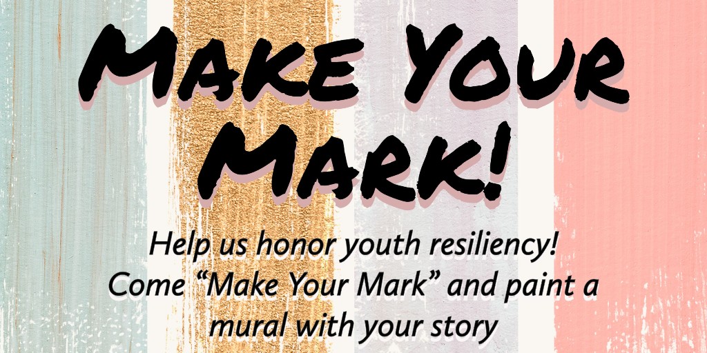🌟 Attn. Youth of Lorain County 🌟

Join us Sunday August 20th from 12-4 pm to help us paint a mural dedicated to Youth Resiliency 💜

A light lunch, bottled water, and paint supplies will be provided

Come out and 'Make Your Mark'!  🎨