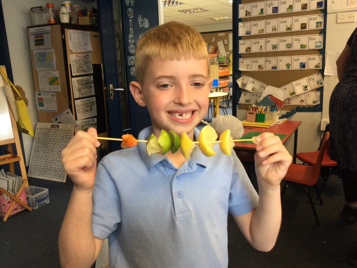 Look at our tasty fruit kebabs! <a href="/St_Wilfrids_CE/">St Wilfrid's</a> <a href="/LT_Trust/">Learning Together Trust</a>