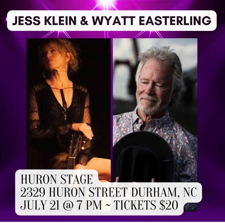 DURHAM!  This Friday 7/21 I’ll join my friend Wyatt Easterling for a sweet night of songs and stories at Huron Stage.  Tickets:  jessklein.com/huron-stage-ju…