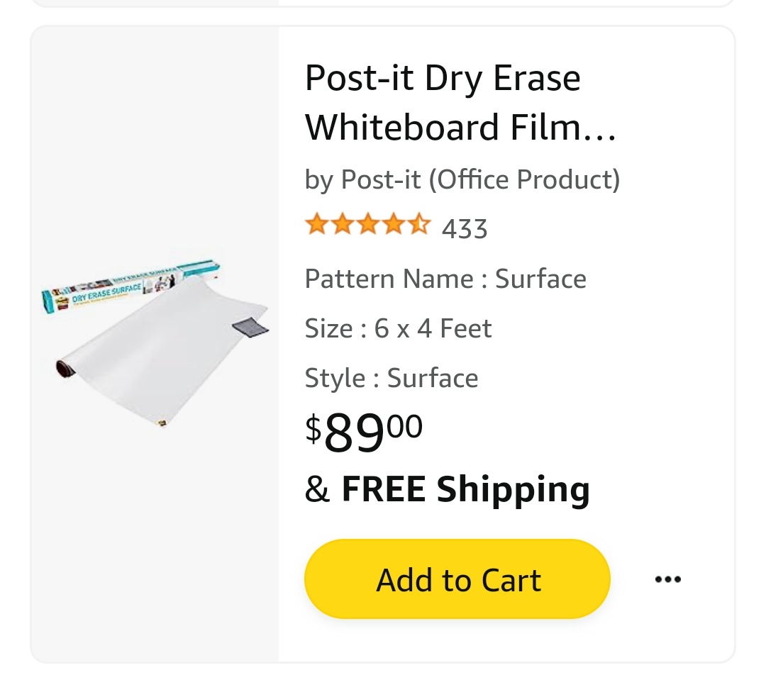 Techieinfourth's tweet photo. @well_beingtools @MrMarvelTeacher Thanks for your support. My most needed item is this dry erase paper, trying to start Vertical Non-permanent surfaces in my classroom #clearthelists2023 https://t.co/7ws8M5KWrK https://t.co/EdSBUvXXCH