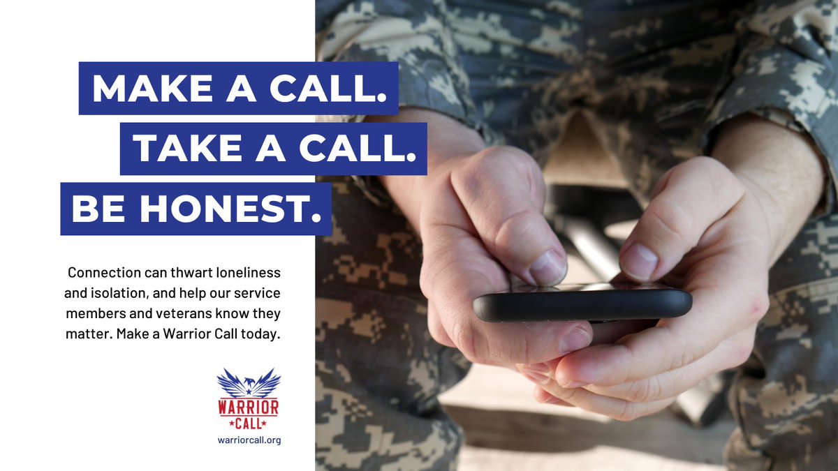 WarriorCallDay's tweet photo. It's the start of a new week. Who will you commit to reaching out to?
#warriorcall #buddycheck #EndVeteranSuicide https://t.co/oXKiczh8gy