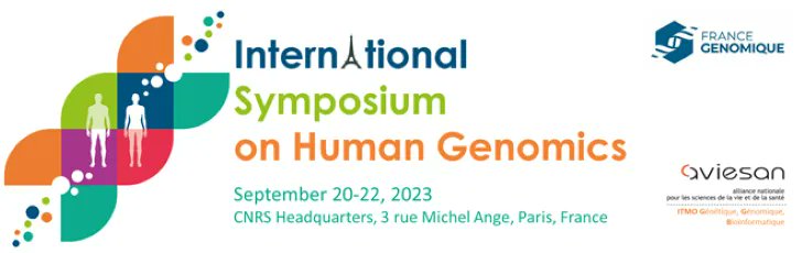 CNRS Biologie (@cnrsbiologie) on Twitter photo #Evénement 📅 | France Génomique et ITMO GGB s'associent pour promouvoir la recherche en génétique et génomique lors de l'International Symposium on Human Genomics.
🤝 <a href="/fr_genomics/">France Génomique</a> et Aviesan
📅 Du 20 au 22 septembre
📍 Paris, <a href="/CNRS_PN/">CNRS Paris-Normandie</a>
▶️ buff.ly/43nhGJB #Evénement 📅 | France Génomique et ITMO GGB s'associent pour promouvoir la recherche en génétique et génomique lors de l'International Symposium on Human Genomics.
🤝 <a href="/fr_genomics/">France Génomique</a> et Aviesan
📅 Du 20 au 22 septembre
📍 Paris, <a href="/CNRS_PN/">CNRS Paris-Normandie</a>
▶️ buff.ly/43nhGJB