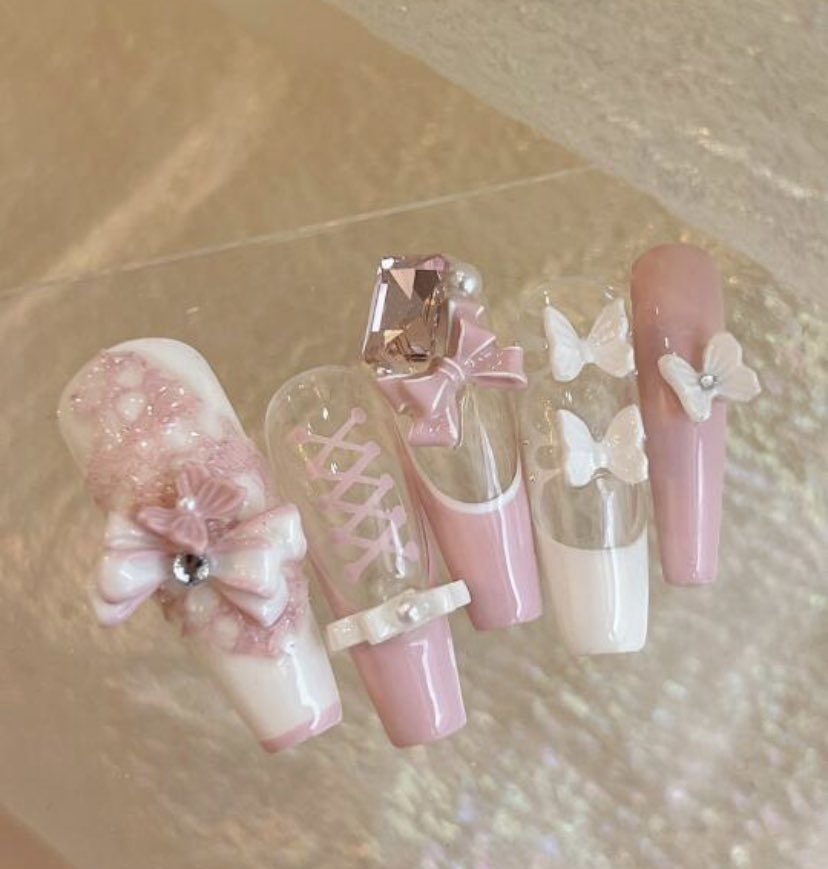 on Twitter "pink princess nails💓"