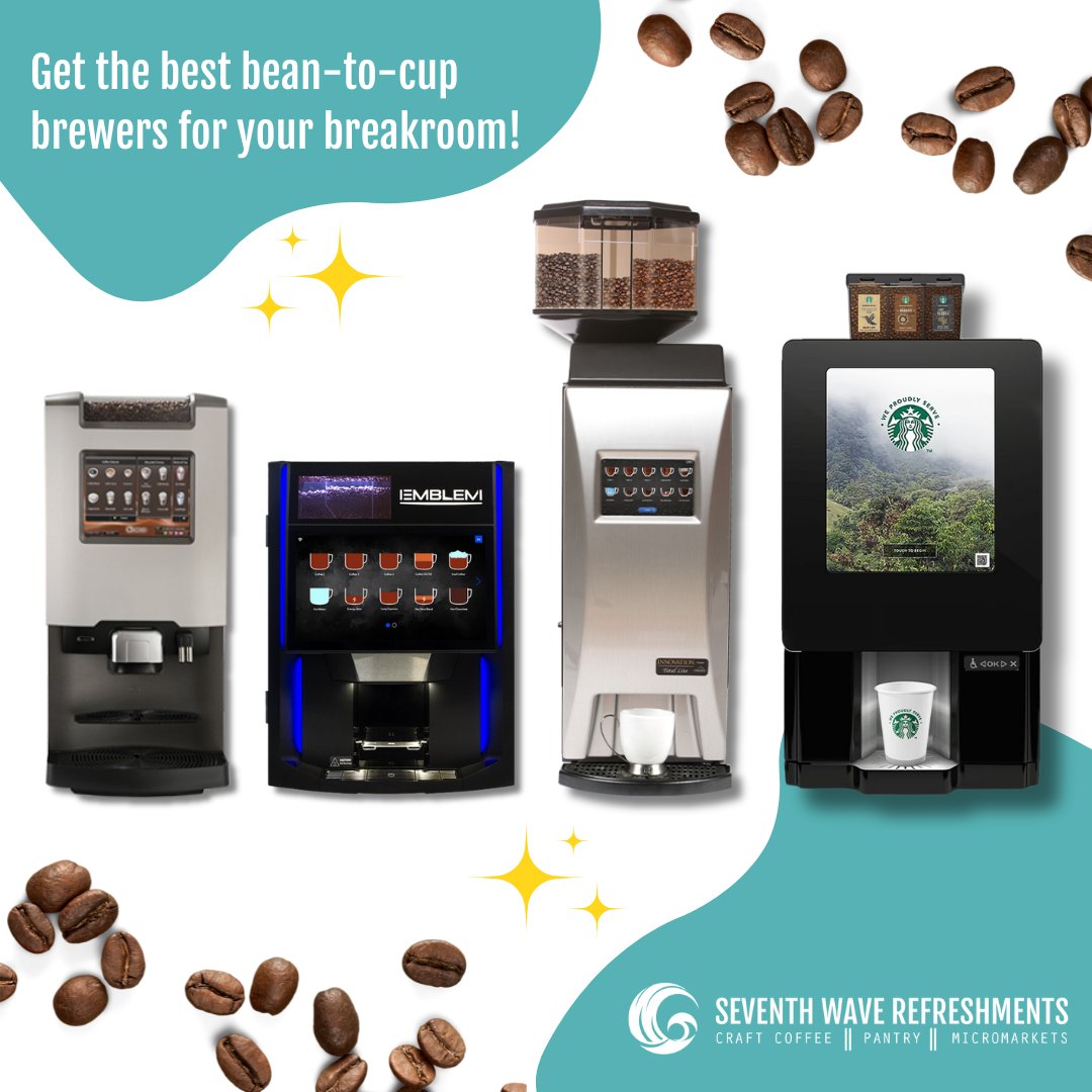 Say goodbye to mediocre coffee and hello to a world of tantalizing flavors and rich aromas that #BringJoyToTheWorkplace ☕️ Bean-to-cup brewers ensure freshness and perfection in every cup! Contact us to learn more! #BeanToCupCoffee #OfficeUpgrade #BeanToCupBrewers