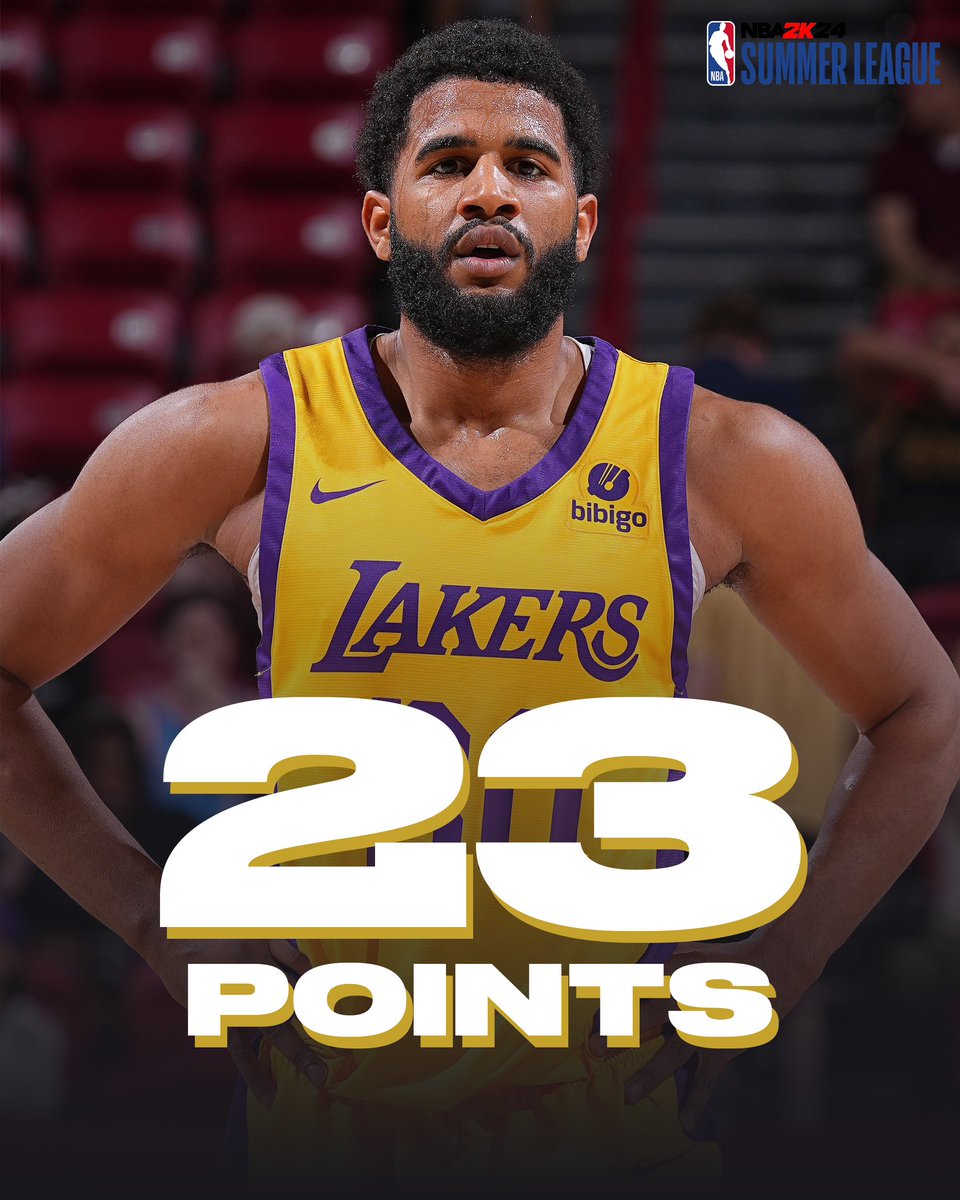 nbagleague's tweet photo. LJ Figueroa wrapped up his #NBA2kSummerLeague with some AWESOME play on Sunday night! He logged 23 PTS on 10/13 shooting from the field and also added 7 REB in a @Lakers win. 🔥 https://t.co/d43h1ygfhT