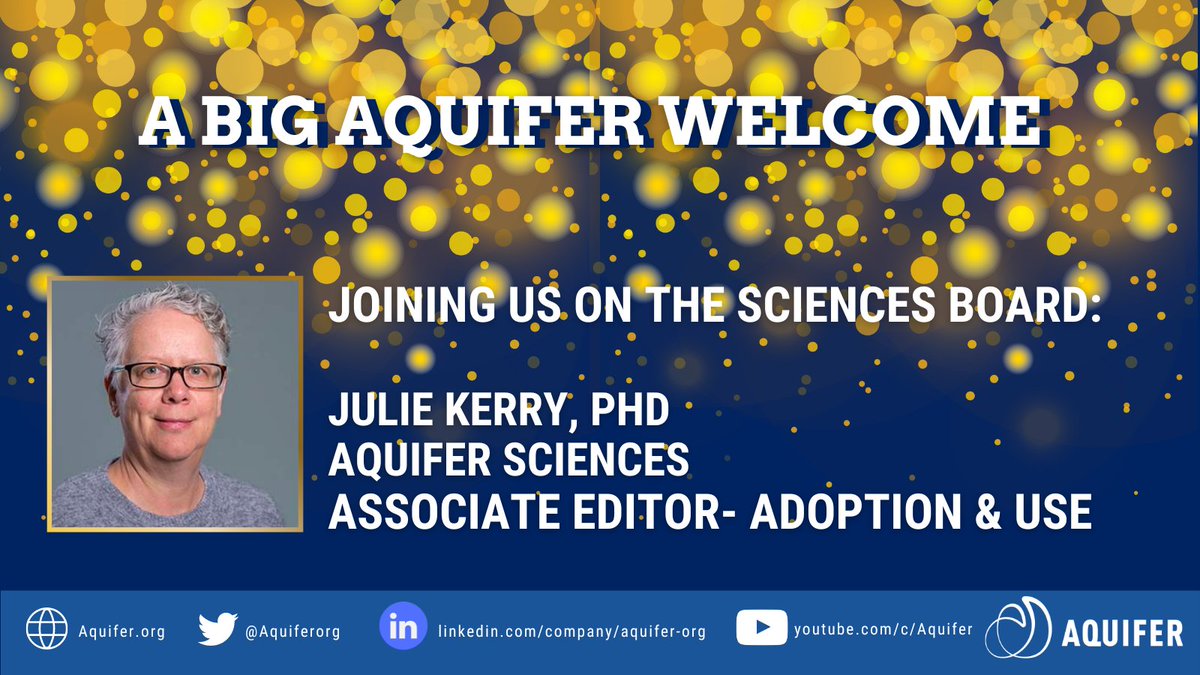 Another fantastic Aquifer Sciences Associate Editor to join the board this year is Dr. Julie Kerry of <a href="/EVMSedu/">Eastern Virginia Medical School</a>. Welcome to the board, Dr. Kerry! #Welcome #MedEd #MedTwitter #AquiferSciences 🎉
