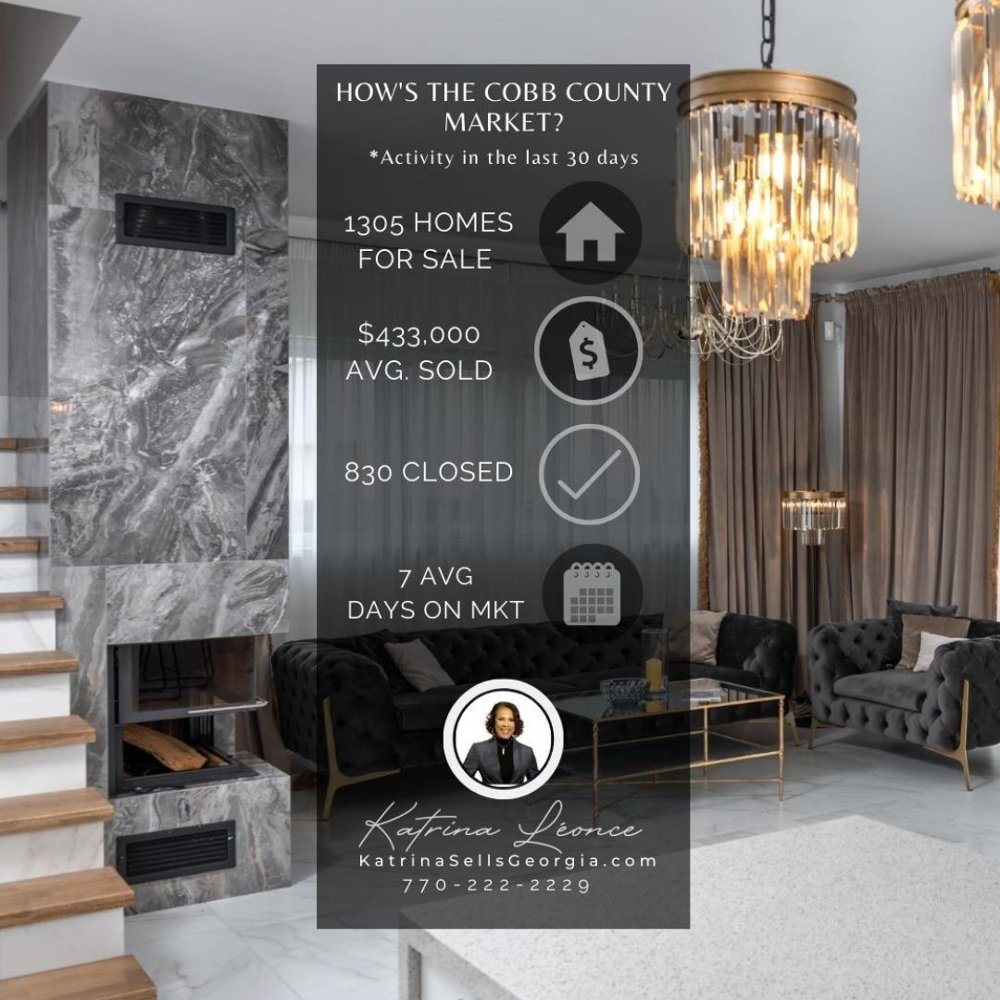 KatrinaSellsGA's tweet photo. Cobb County homes are selling quickly. Let’s talk about getting  yours sold! https://t.co/Z1PBpvXVld