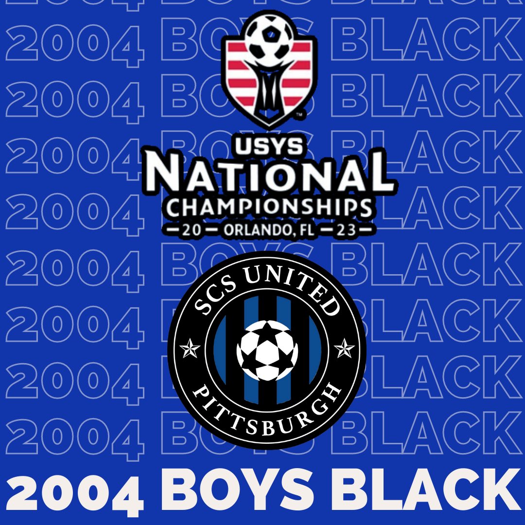 SCSPittsburgh's tweet photo. Good Luck to the SCS United 2004 Boys Black team &amp; Coach Eastgate at the 2023 US Youth Soccer National Championships! 👏🤩

❗️𝐓𝐡𝐞𝐲 𝐚𝐫𝐞 𝐭𝐡𝐞 𝟏𝐬𝐭 𝐒𝐂𝐒 𝐔𝐧𝐢𝐭𝐞𝐝 𝐭𝐞𝐚𝐦 𝐭𝐨 𝐦𝐚𝐤𝐞 𝐭𝐡𝐞 𝐔𝐒𝐘𝐒 𝐍𝐚𝐭𝐢𝐨𝐧𝐚𝐥𝐬 𝐢𝐧 𝐨𝐮𝐫 𝐜𝐥𝐮𝐛 𝐡𝐢𝐬𝐭𝐨𝐫𝐲❗️ https://t.co/5kaVjSbDbE