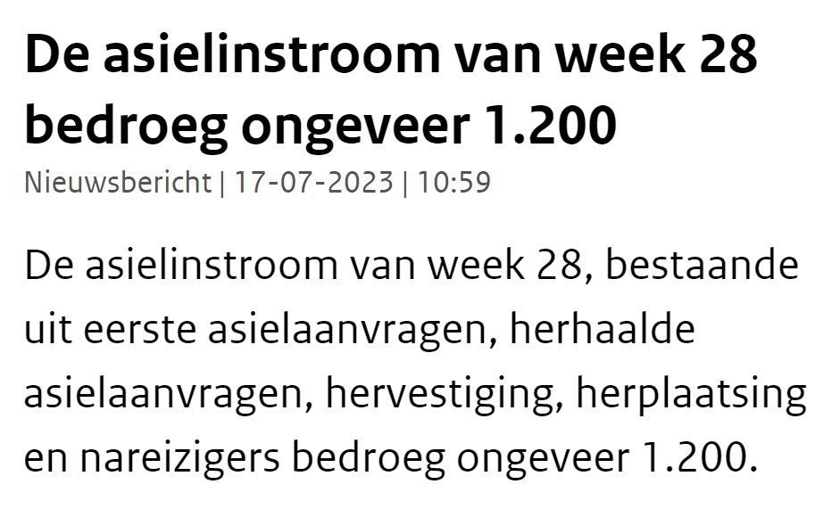 1.200 #asielzoekers laat Finland in 2,5 jaar tijd binnen. Nederland in slechts één week. Onhoudbaar. Er valt dus wat te kiezen op 22 november. #BVNL zet in op een #asielstop-coalitie door met de #PVV samen te werken in plaats van uit te sluiten. In het Belang van Nederland.