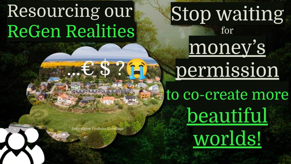 Having a hard time raising money for your dream project or community?  

Here's an invitation to stop waiting for money's permission &amp; get started coordinating and co-creating the more beautiful world we know is possible!
youtu.be/jxKR-WneJp0
