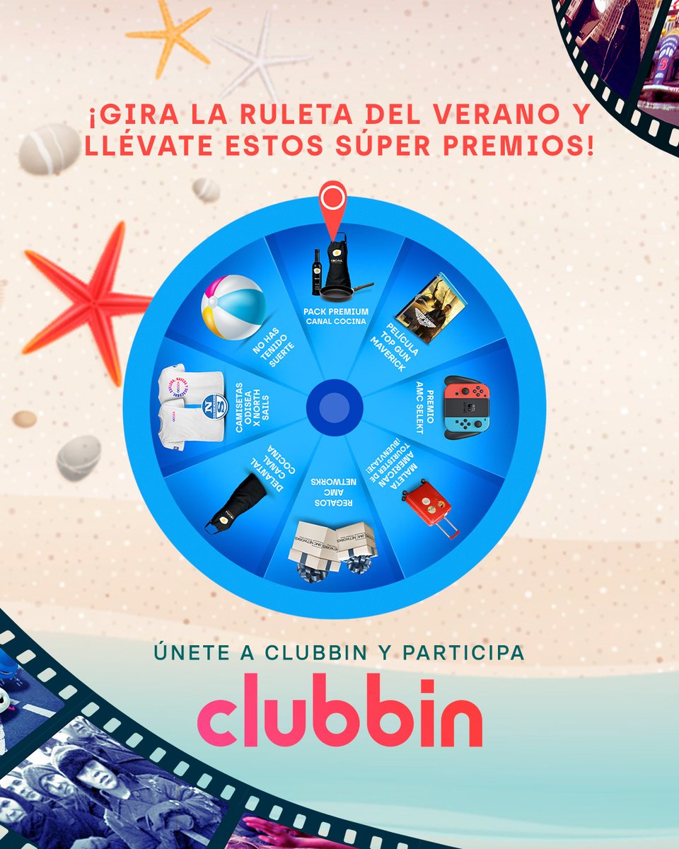 amctv_es's tweet image. 🙌🏼 ¡Vuelve la ruleta del verano de #clubbin! 🙌🏼 Para poder ganar uno de los fantásticos premios, únete 🎁

➡️Participa aquí: bit.ly/3D6OL1N