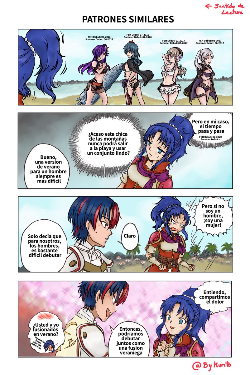 ByKurito's tweet photo. Idioma:  Español
  
Justo cuando nos regalan a Alear en FEH hice esta tira  xD  En  realidad creo que dibujare a Kris y Alear,  porque  conceptualmente hacen un duo interesantes.

Comisiones  abiertas

 #FireEmblem #FireEmblemHeroes #Kris #Alear #fanart #ファイアーエムブレム https://t.co/ZtoRPWivbT
