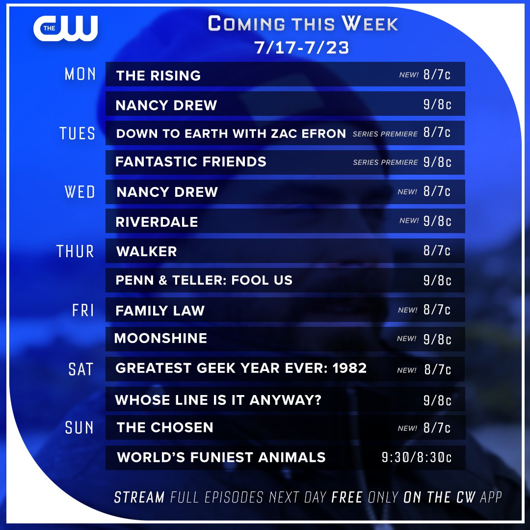 The Cw Winter Schedule 2027