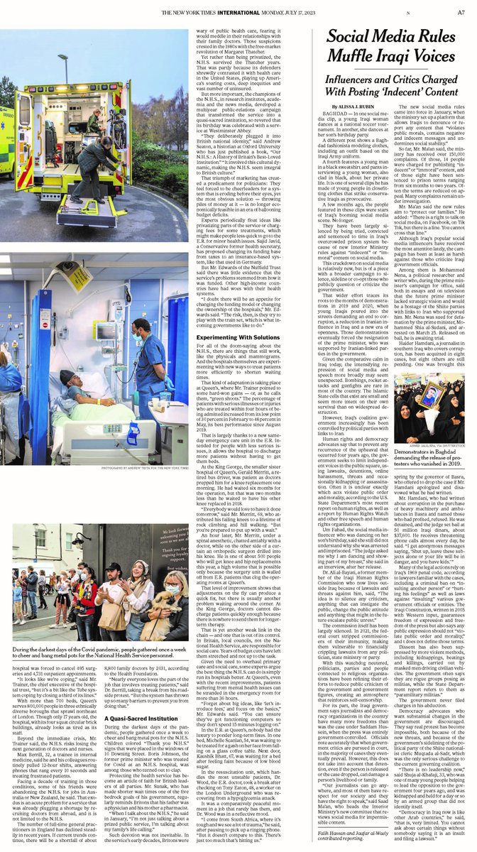 We welcomed <a href="/MarkLandler/">Mark Landler</a> from <a href="/nytimes/">The New York Times</a> to our hospitals to see how hard our teams have been working despite the challenges. He also visited our Surgical Hub and heard about our work to reduce our waiting lists. nytimes.com/2023/07/16/wor…