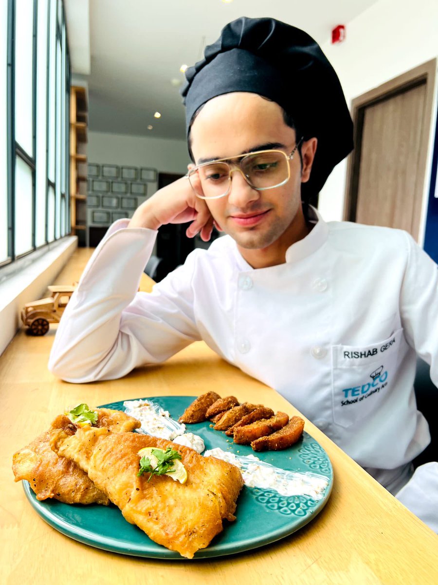 tedcoeducation's tweet photo. Fish and Chips made under Chef Adi's expert wing today! 🐟
Enrol in Diploma in Culinary Arts, today. Batch starting : 7th August 2023. Limited seats left.
Reserve your spot now.
Call us on +91 8882595959📞
#TGCA #LifeAtTGCA #TedcoGoodrichChefsAcademy
#Fishandchips https://t.co/mcmRIGu8cG