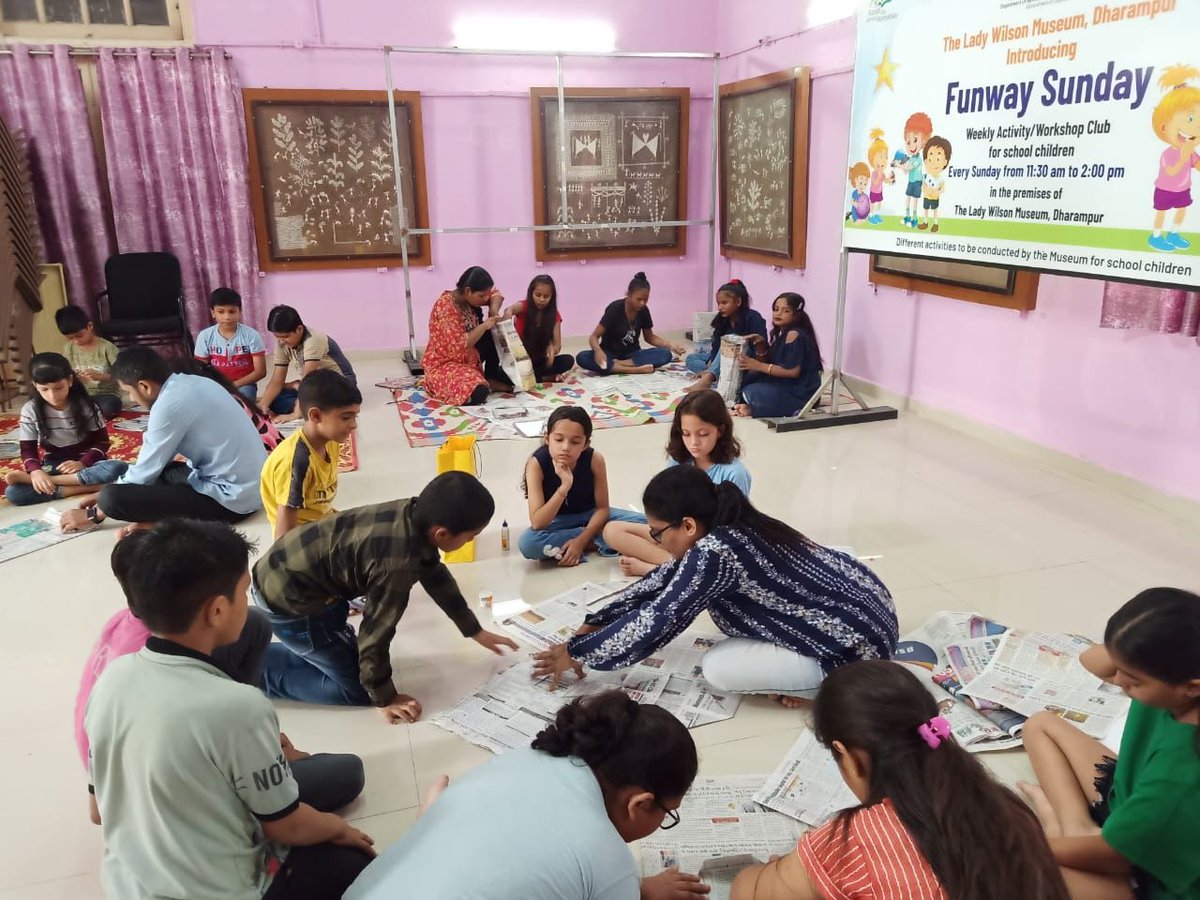 theladywilson's tweet photo. Children enjoying making Paper bags with Newspaper to celebrate ‘World Paper Bag Day’ to keep our environment clean and tidy under the banner of ‘Funway Sunday Club’ of the Lady Wilson Museum on 16th July https://t.co/0RZLUPhsKp