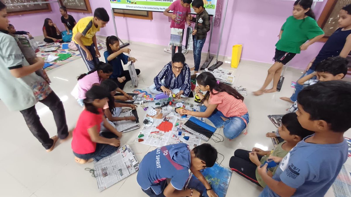 theladywilson's tweet photo. Children enjoying making Paper bags with Newspaper to celebrate ‘World Paper Bag Day’ to keep our environment clean and tidy under the banner of ‘Funway Sunday Club’ of the Lady Wilson Museum on 16th July https://t.co/0RZLUPhsKp