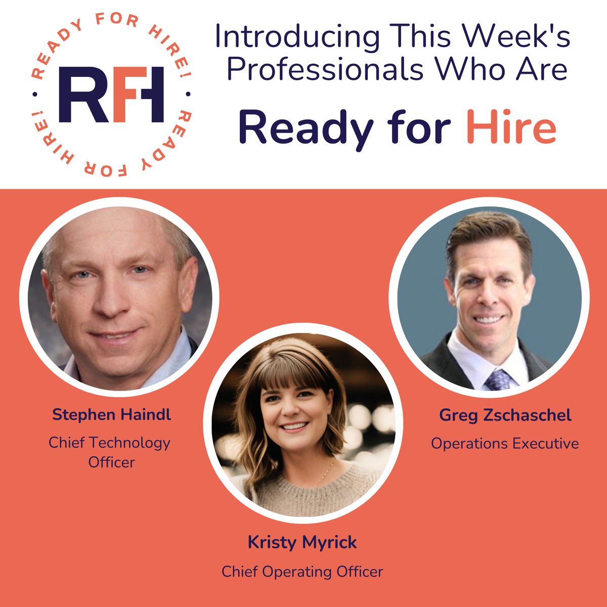 ECP_Careers's tweet photo. Introducing Stephen, Kristy, and Greg, our three newest professionals who are looking for their next career opportunity!
To meet more professionals like them, sign up for access to our one-of-a-kind #ReadyForHire platform: https://t.co/IdqJmZc1Yz
#jobsearch #hiring #career #ecp https://t.co/6SQI3s13m1