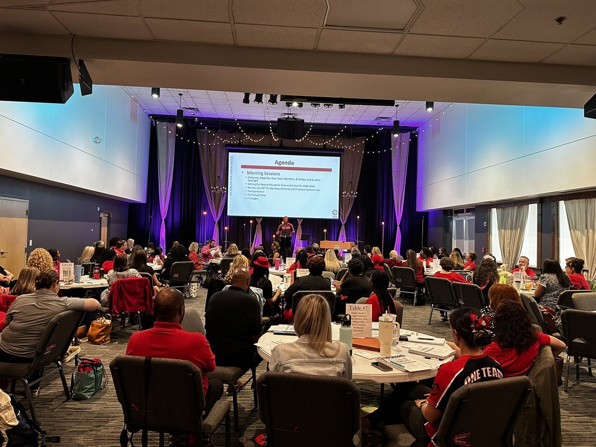 CCSDSpecialEd's tweet photo. Kicking off the 2023-24 School Year with our Special Education Leadership Team! #Lovetoleadhere #OneTeamOneGoalStudentSuccess https://t.co/wPjaQmciZP