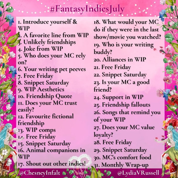 #FantasyIndiesJune indie s/o
I would like to give a huge s/o to
@JoshSEdwards cos he's the 1st one who decided to follow me here and I kinda love him for that
@TimWolffAuthor cos he's the 👑 of #WritingCommunity for me
&
@KellyALacey cos I think all indie folks should 👀 her web