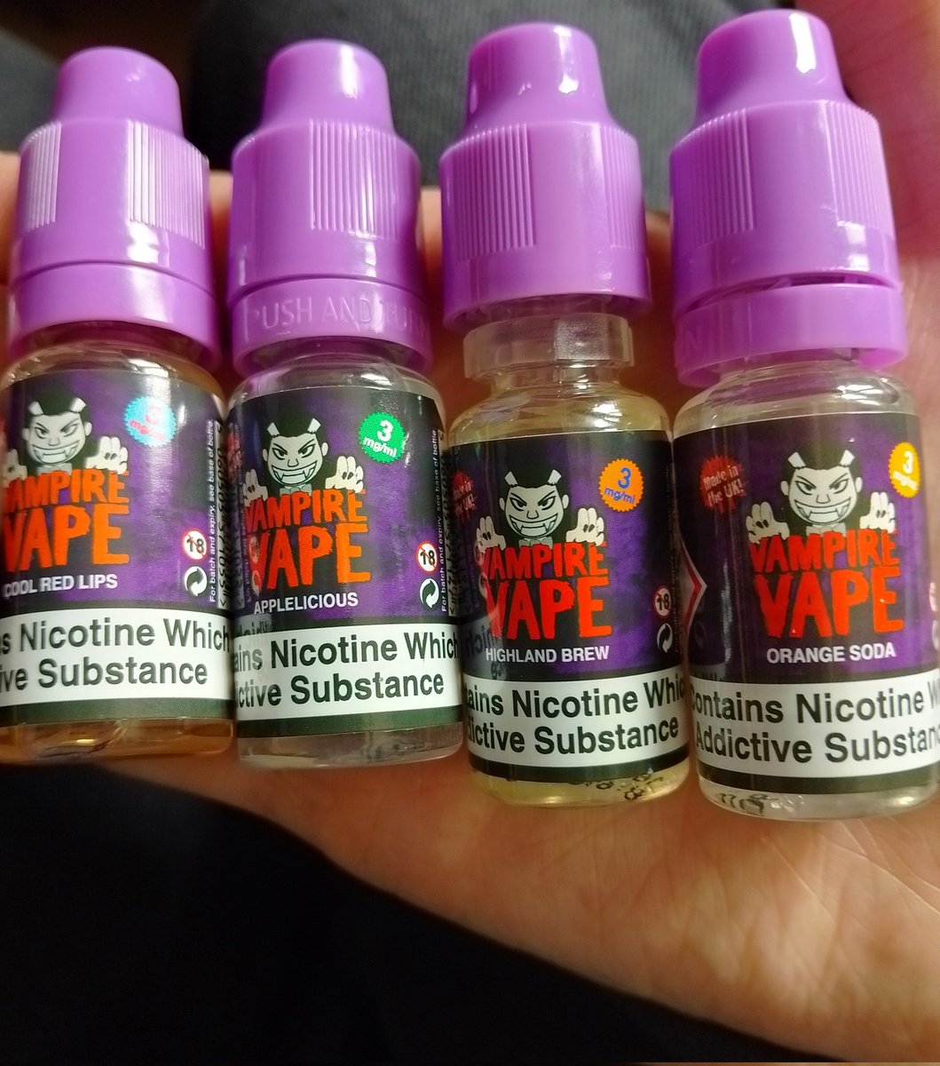 New e-liquids arrived today courtesy of @VampireVape