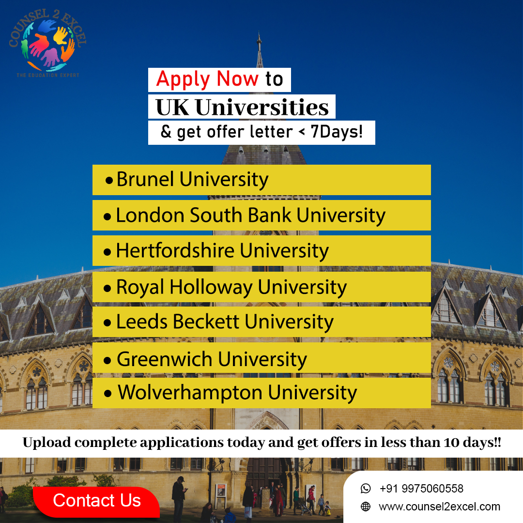 counsel2excel's tweet photo. Apply Now to Top UK Universities!

#studyabroadconsultants #studyabroadconsultancy #counsel2excel #internationaleducation #internationalstudentsstudies #worldcultures #universities #colleges #studyabroad #overseaseducation #internationaleducation #UKUniversities https://t.co/mcc7N3whIi