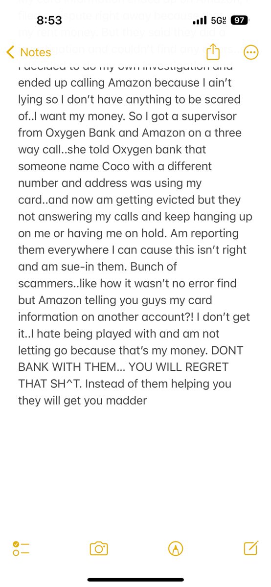 Starz1030's tweet photo. @Oxygenbanking DONT TRUST THIS BANK WITH YOUR MONEY https://t.co/HlJGxojTTL