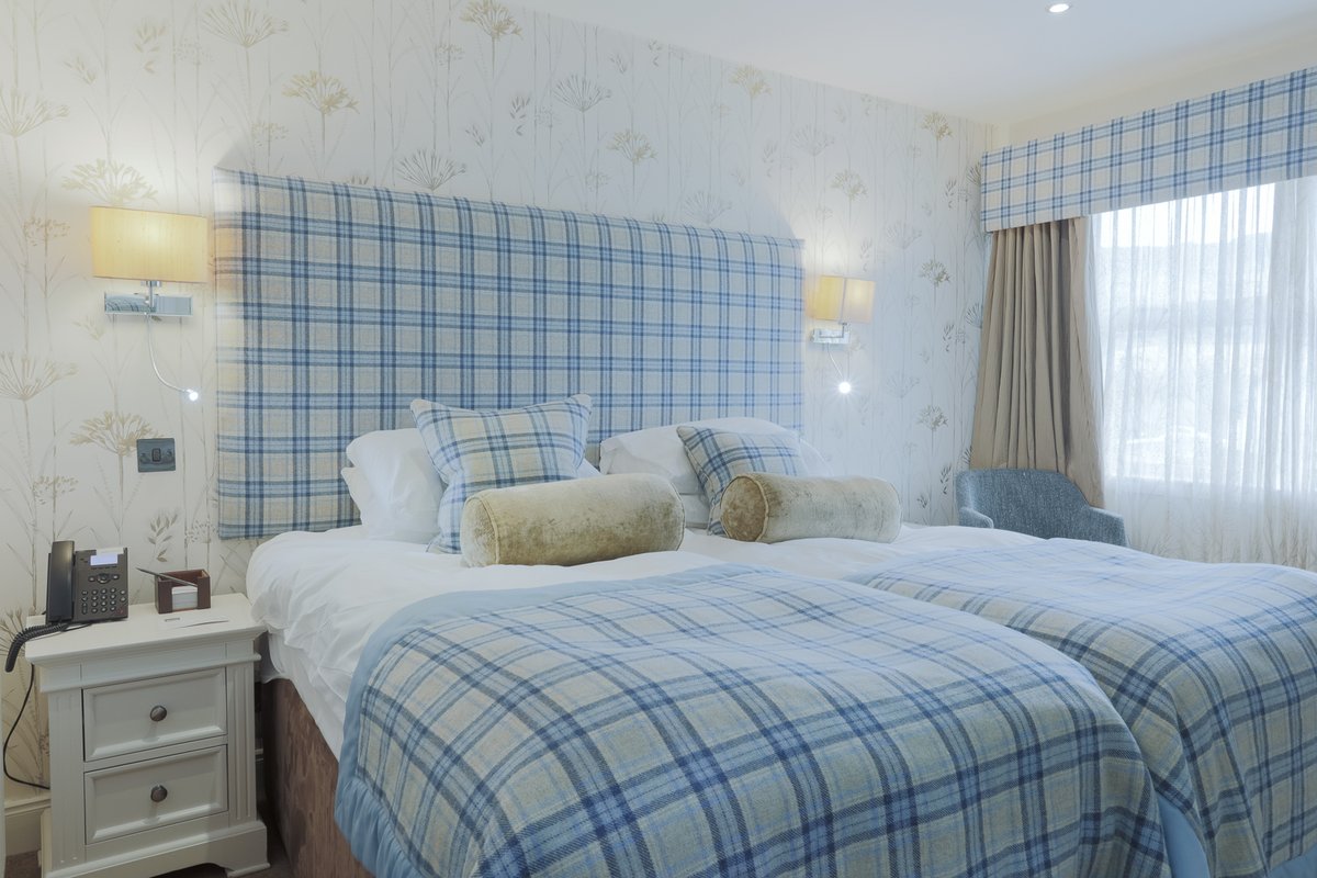 Most of our Deluxe rooms are on the west wing of the first floor, views of surrounding hills luxurious amenities.
There's a selection of super king or twin beds so this room type is ideal for a romantic getaway, or a walking trip with friends #scottishhighlands #luxuryhotel