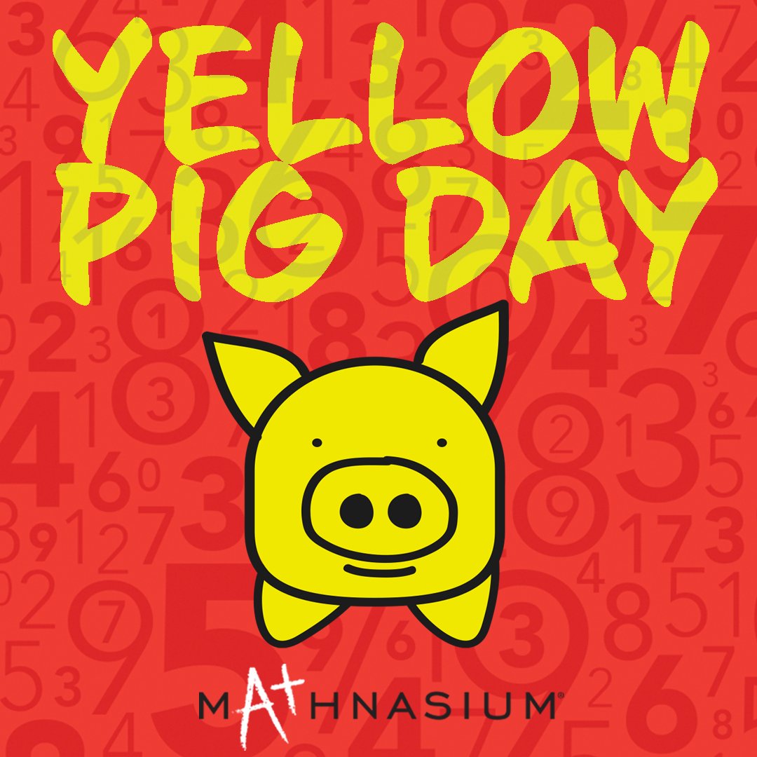 It's #NationalYellowPigDay! The mascot for this #MathHoliday is a mythical yellow pig with 17 toes, teeth, and eyelashes; the day is a celebration of the properties of 17. It is the sum of four consecutive prime numbers – what are the numbers? 🐷😃 #Mathnasium  #YellowPig