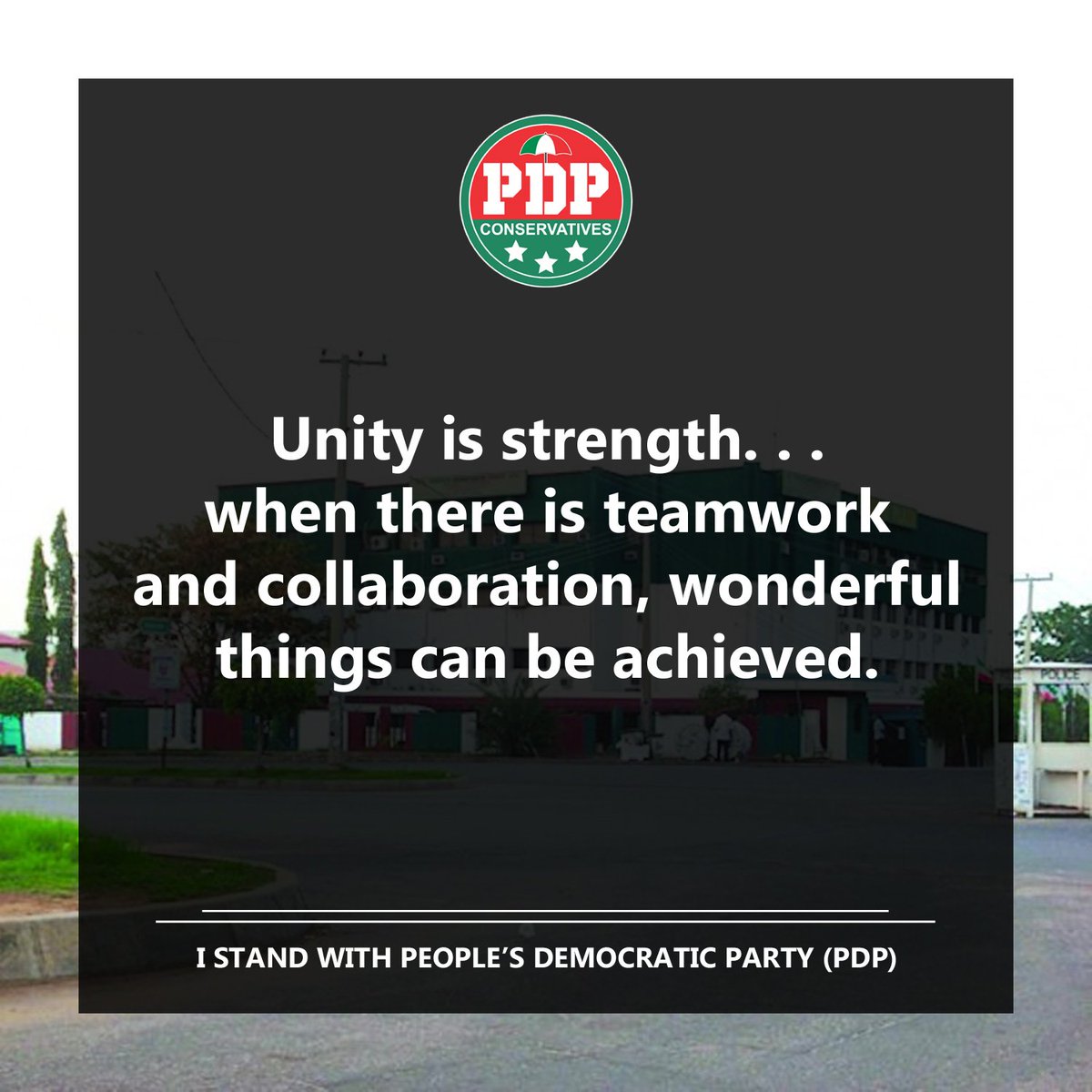 ADC_Conserves's tweet photo. United We Stand, Progress We Command: Together with @OfficialPDPNig, We Can Achieve Greatness!

#iStandWithPDP https://t.co/MeGQf0QNFk