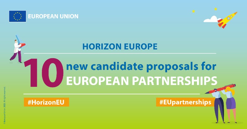 HorizonEU's tweet photo. 📢 The @EU_Commission has published its proposals for 10 new candidate 🇪🇺 Partnerships under the second #HorizonEU Strategic Plan.

The 10 proposals will be discussed with Member States and Associated Countries over the coming months 🤝

What is your favourite? Let us know 👇