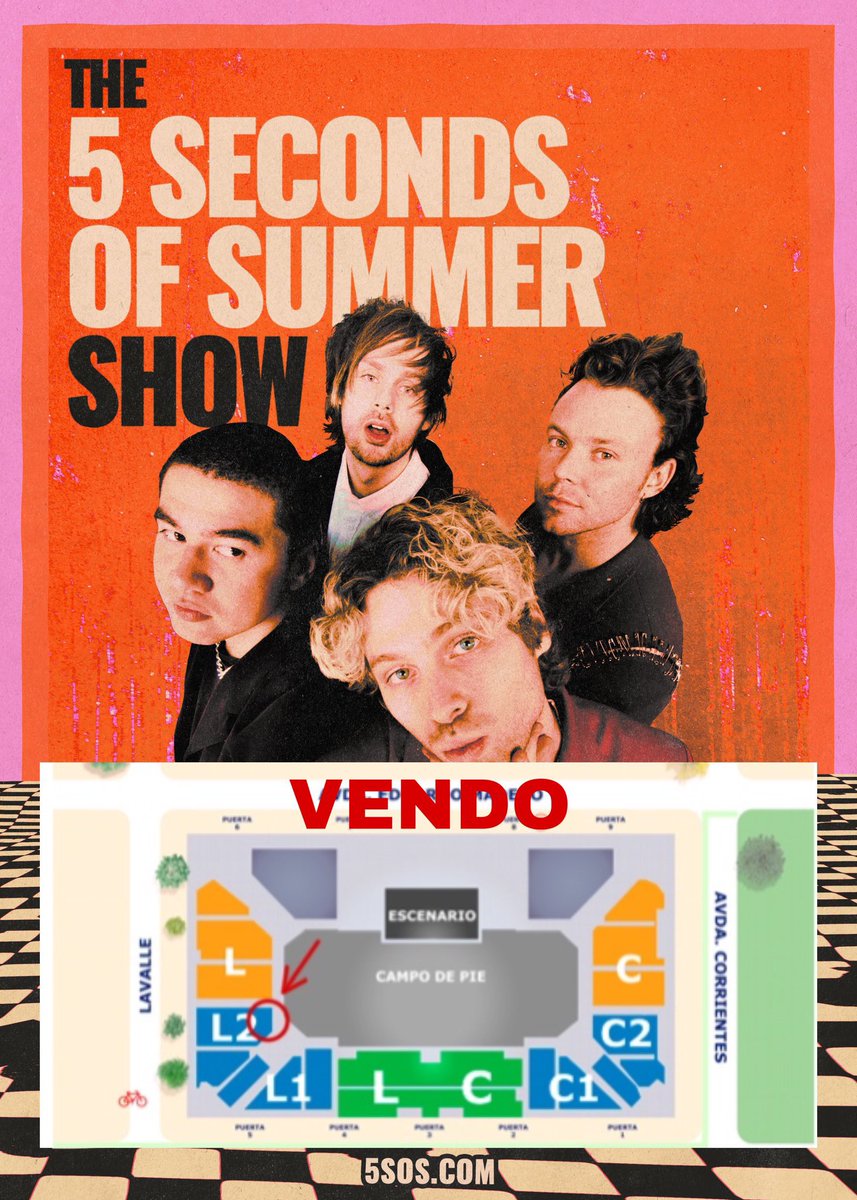 MSaranca's tweet photo. ‼️VENDO 2 entradas entradas para 5sos‼️🎫
- Fila 5 en L2
- 20/7
- Mismo precio que las compre (charlable)
- Muestro por videollamada como bajo los tickets a nombre del comprador
@Oficial5SOSARG #5sosarg #5SOSEnArgentina https://t.co/XVxKQDgXZm