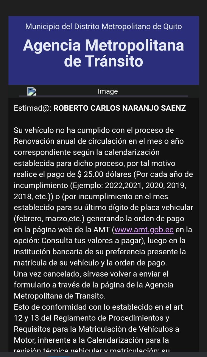 robercns007's tweet photo. @AMT_Quito sres, realicé los pagos y matriculación de mi vehículo el día 30 de junio cumpliendo con la calendarización, no revisan el último día, siendo ese su trabajo, hasta el último día, el último auto, y me envían esta notificación, seguro no soy el único con este problema https://t.co/prYIHXwvXG