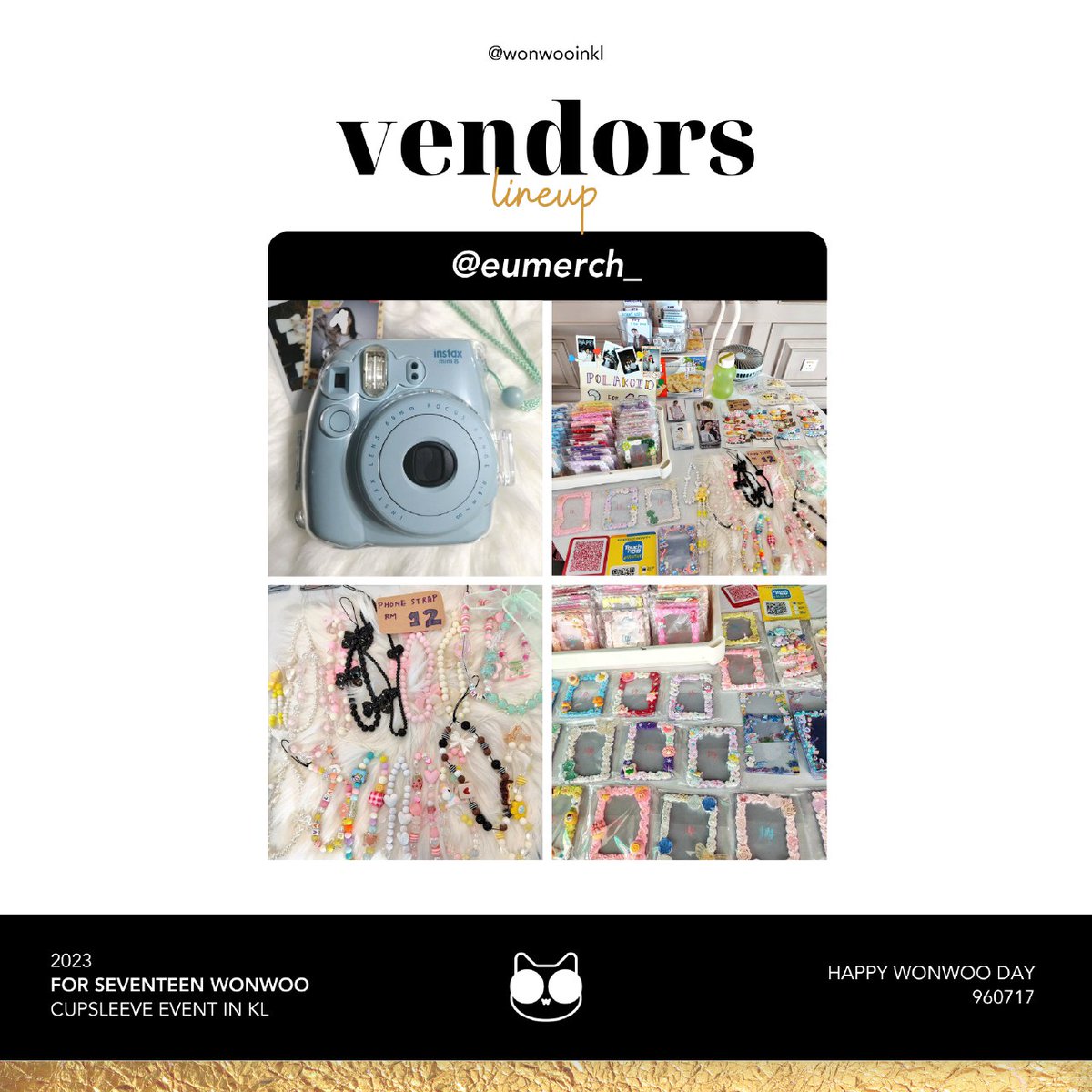 ourcheonsajh's tweet photo. 🖤Our vendor list for event

Dont forget to come and take a look at our vendor. 

@bowque_ @eumerch_ @calistacharms @02studioz 
@sujibeem  

See more detail on👇🏻
#everyonewooinKL https://t.co/Qcb2Gx9GLI