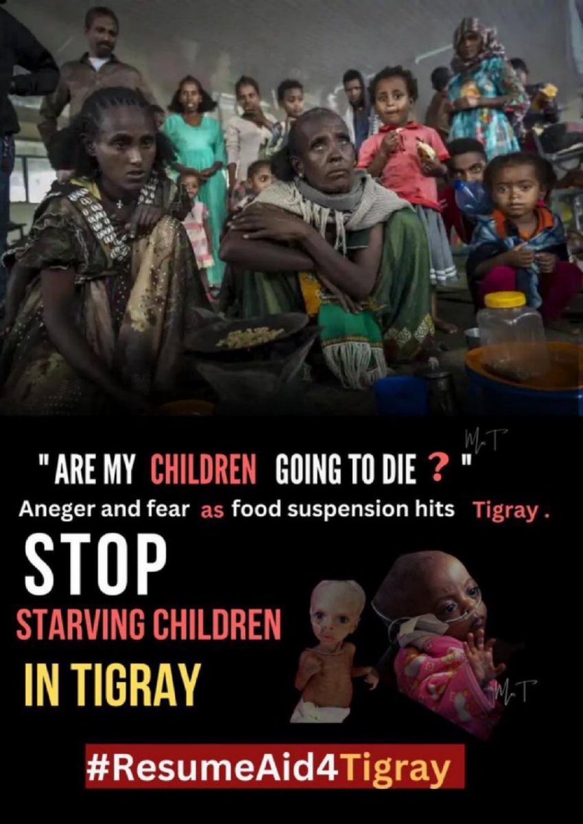 Basic healthcare has become impossible in #Tigray due to the suspension of humanitarian aid. Civilians are starving and dying of preventable illnesses.Stop❗️using aid to punish collectively! #Justice4Tigray <a href="/PowerUSAID/">Samantha Power</a> <a href="/WFPChief/">Cindy McCain</a> <a href="/WFP/">World Food Programme</a>     <a href="/UNOCHA/">UN Humanitarian</a>. ..
<a href="/UNGeneva/">United Nations Geneva</a> ⤵️ <a href="/Wakro21/">Abee👸 gal wukro ❤️💛</a>