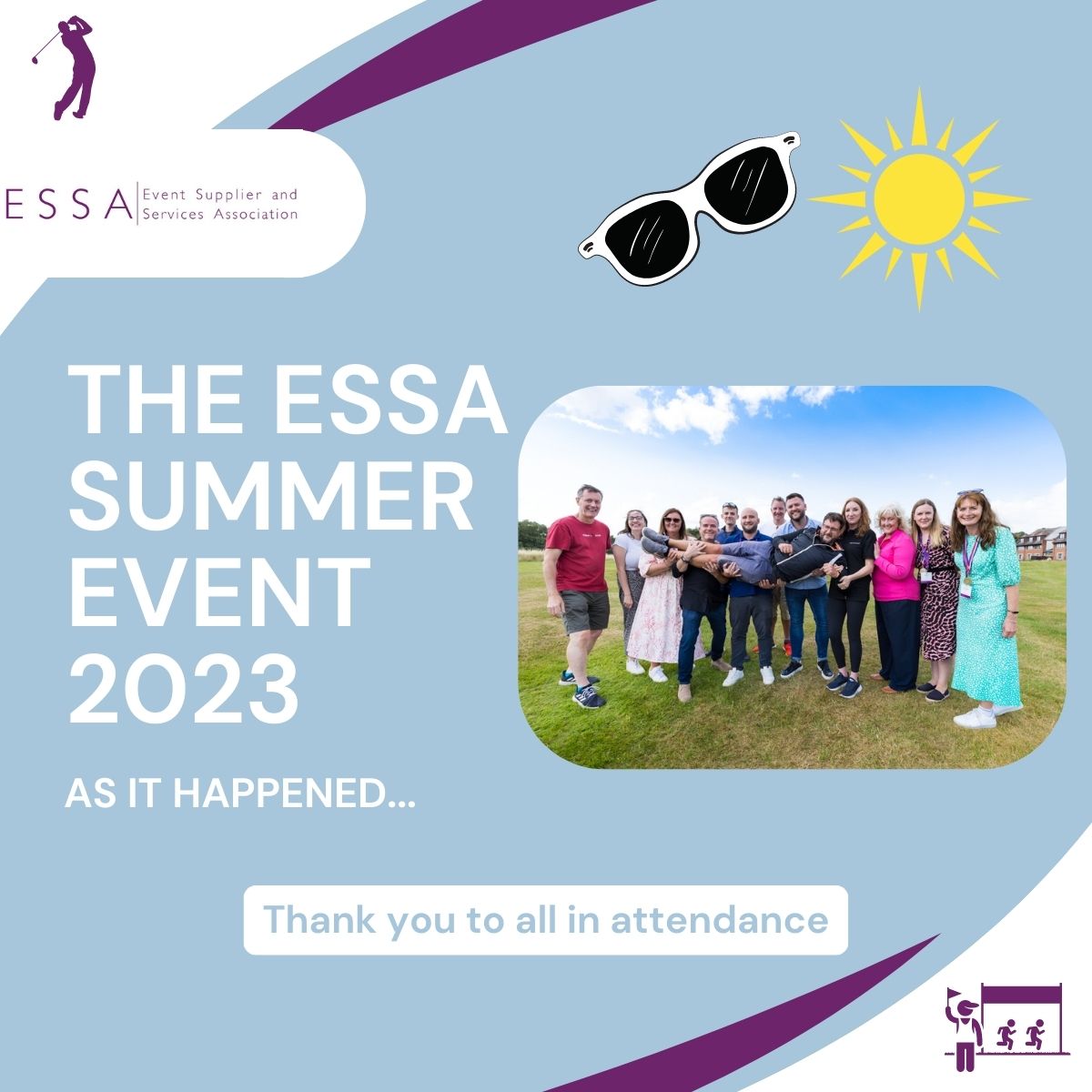 ESSAnews's tweet photo. The deck chairs are folded, golf clubs packed safely away and fresh faces added to our ESSA Board.

Thank you to all who attended the ESSA Summer Event 2023 and for everyone that made this event possible.

See you all again next year!

#ESSASummerEvent23 #ESSAcommunity https://t.co/EMXkdIMPsH