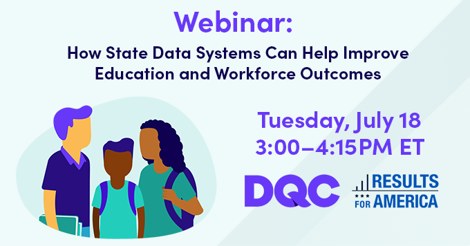 EdDataCampaign's tweet photo. Join DQC and @Results4America for a discussion on the development and use of SLDSs to help policymakers and the public make decisions about education and workforce pathways.

Register here: https://t.co/tmAei77SDk https://t.co/QUGmJPSzTs