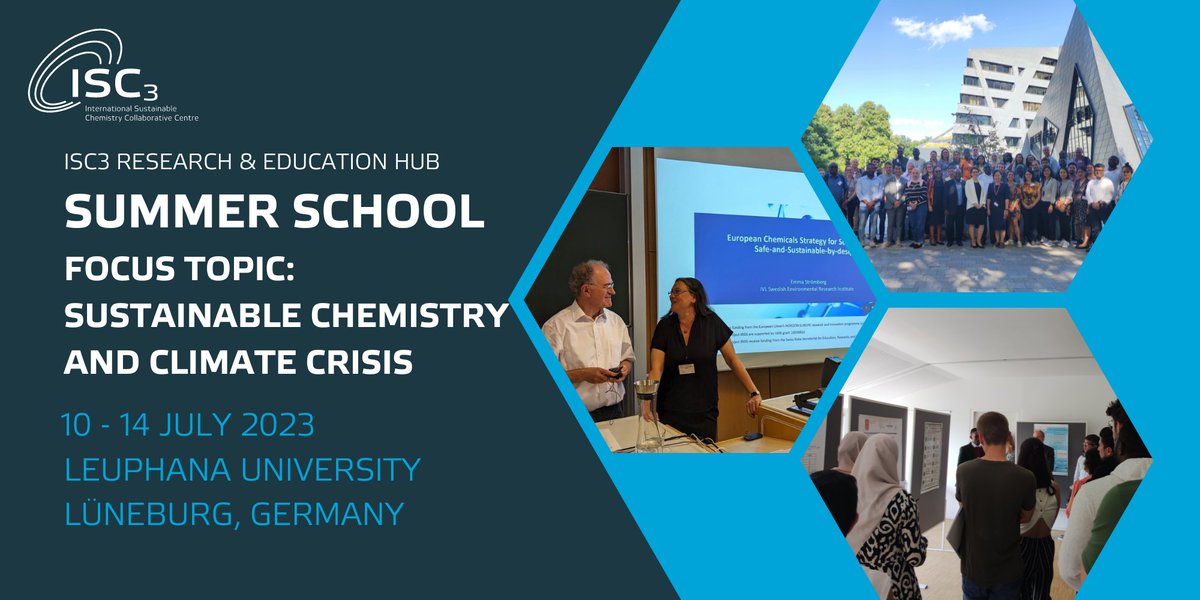 The ISC3 Research &amp; Education Hub &amp; #CAPCI hosted this year's Summer School on #SustainableChemistry at <a href="/leuphana/">Leuphana</a> exploring solutions for the #climatecrisis. From lectures to workshops, participants delved into sustainable practices &amp; the future of the chemical industry.