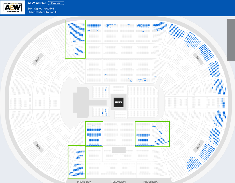 WrestleTix on X: AEW Rampage: The First Dance update Fri • Aug 20 • 7:00  PM United Center, Chicago, IL Available Tickets => 365 New Capacity  => 14,212 Tickets Distributed => 13,847 (