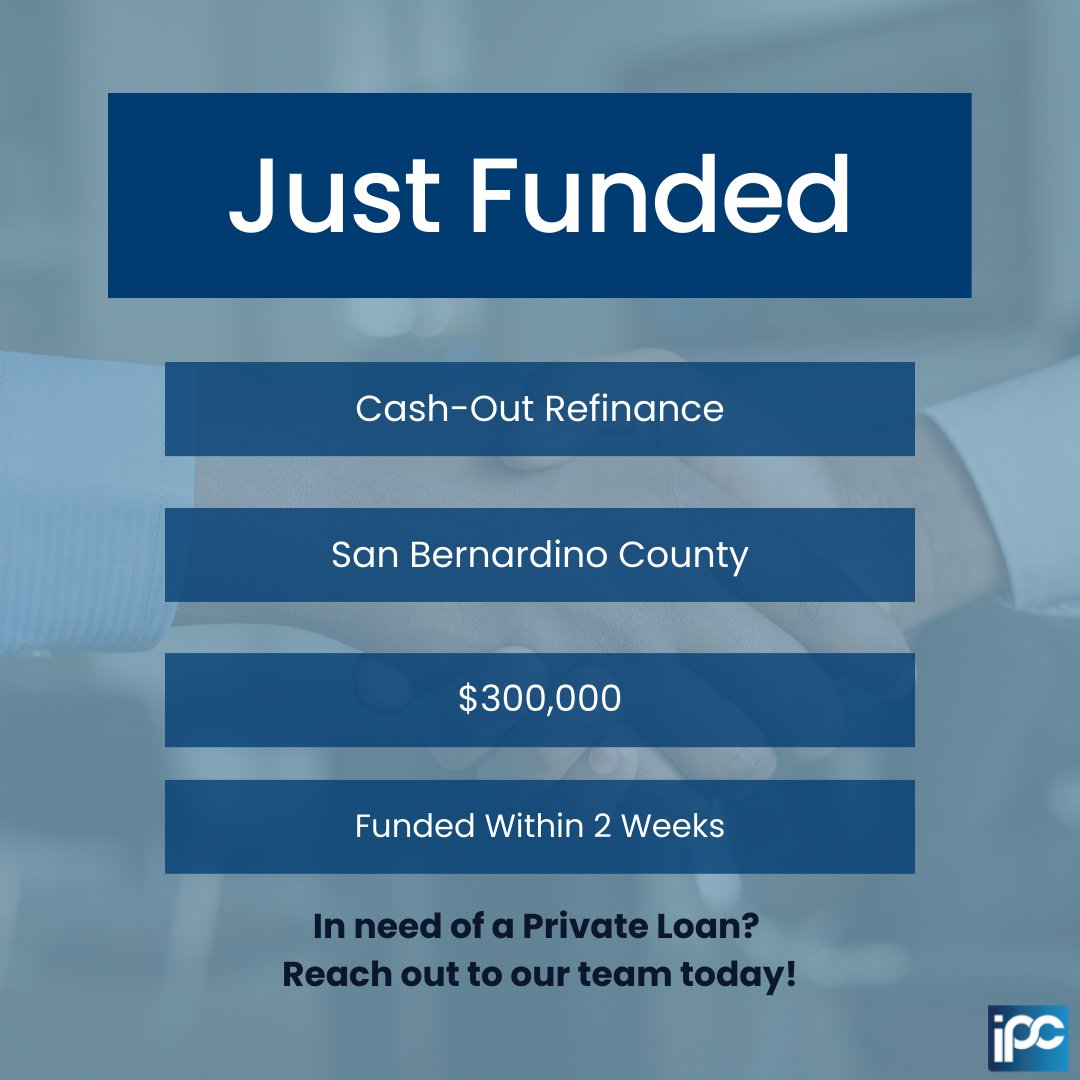 Another Loan Funded!

Looking for a private commercial real estate loan? Don't meet traditional bank requirements? Apply today at: conta.cc/3lYwped