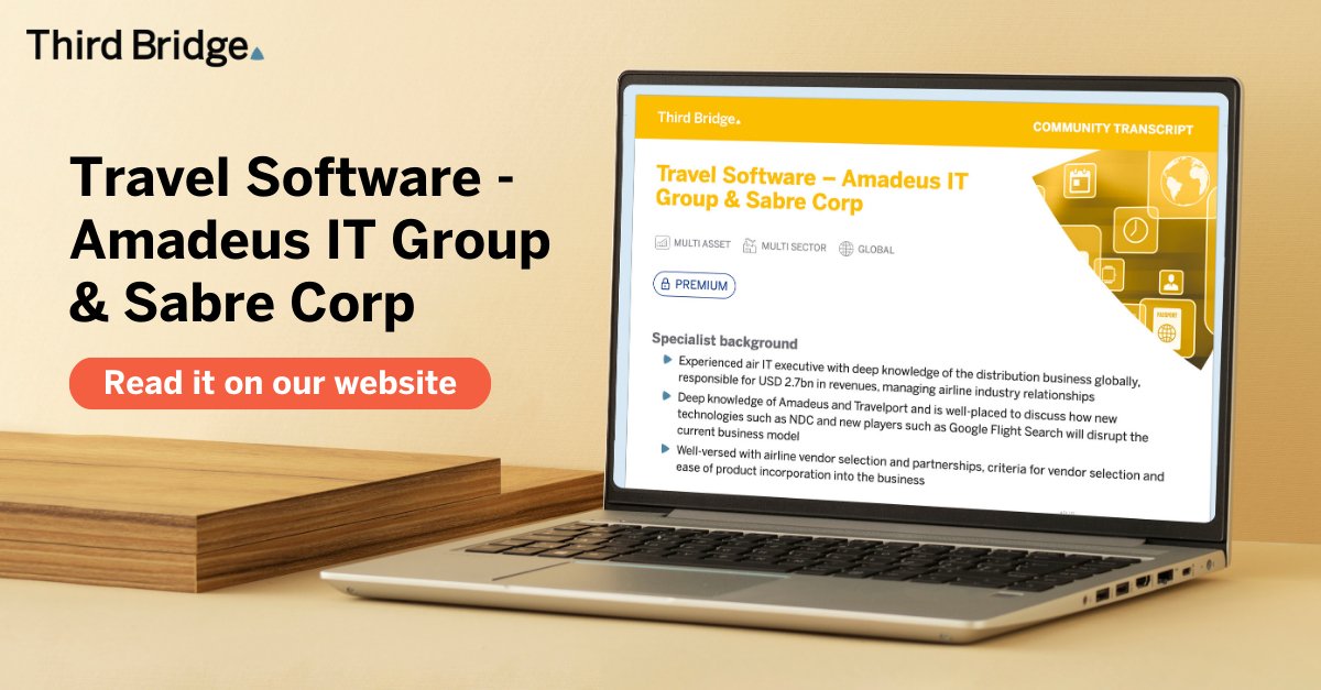 In this investor-led Community Interview, a former executive at Sabre compares travel software companies Sabre Corp &amp; Amadeus IT Group and looks at other industry issues, including the growth of smaller IT houses eating into ancillary revenues. Read it 👉 bit.ly/44yuTkb